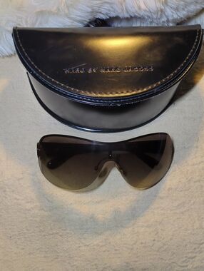 Marc by Marc Jacobs Black Shield Sunglasses with Black Case NOW ONLY $75